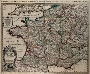 1749 Map of France By Claude Buffier (andrea marchisio) [Public domain], via Wikimedia Commons