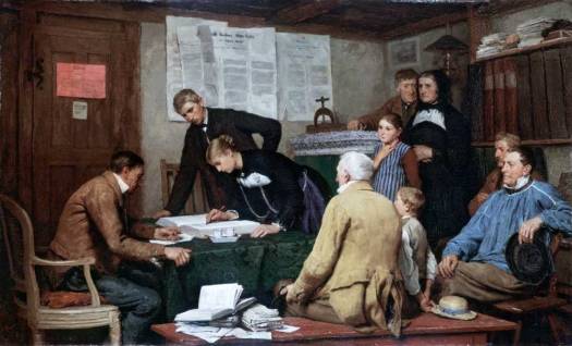 Civil Wedding, Albert Anker [Public domain], via Wikimedia Commons