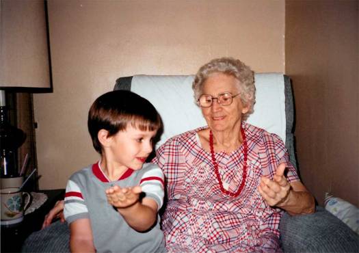 Grandma and my son, Tim circa 1990.
